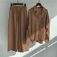 Light-Weight 2-piece Retro Cotton Linen Shirt - Loose Trousers