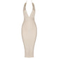 Deep V-neck Bandage dress