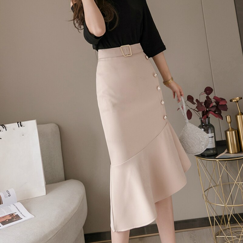 High Waist Irregular Skirt