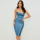 Sensual Satin Elegant Mid-length Dress