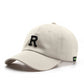 Adjustable Letter R Embroidery Unisex Cap