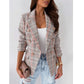 Double-Breasted Fashion Print Blazer