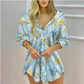 Printed Ladies Long-sleeved Shirt Dress