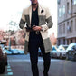 Men's Autumn Houndstooth Trench Coat