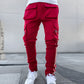 Loose Side Pocket Straight Reflective Pants