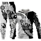 3D Wolf Print Tracksuit Hooded Two Piece Set