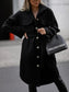 Solid Color Long Sleeve Woolen Coat