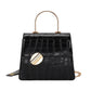 Solid Color Pu Stone Embossed Flap Handbag