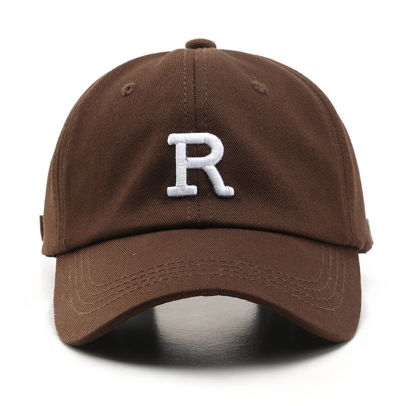 Adjustable Letter R Embroidery Unisex Cap