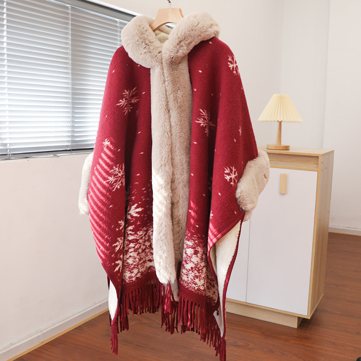 Knitted Shawl Cloak Thickened