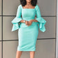 Trumpet Sleeve Dress