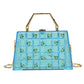 Square Printed Check Drop-Resistant Handbag