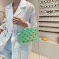 Square Printed Check Drop-Resistant Handbag