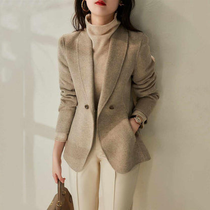 Professional One Button Woolen Suit Jacket