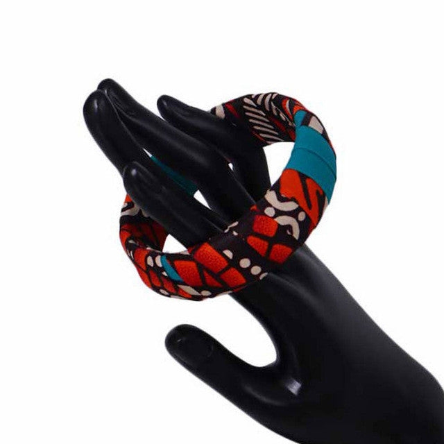 Ethnic Style Bangle Bracelet-Ankara Jewelry