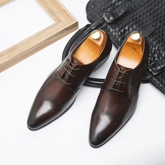 Men Wedding Shoes Lace-up Derby Shoes