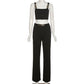 Temperament Tube Top Chain Top High Waist Casual Trousers Suit