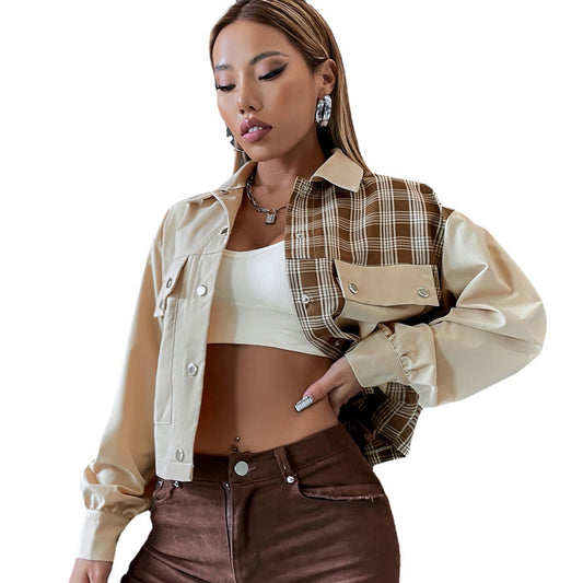 Corduroy Casual Single-breasted Short Jacket Clip