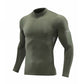 Men's Round-Neck Fitted Long-sleeved T-shirt