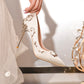 Metal Decoration Pumps - Bridal Wedding Shoes