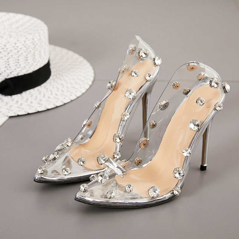 Transparent Rhinestone Sexy Women pumps