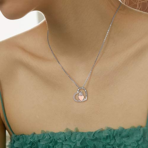 Sterling Silver Heart Pendant for Women Girls