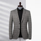 Plaid Suit Men Stretch Casual Slim Fit