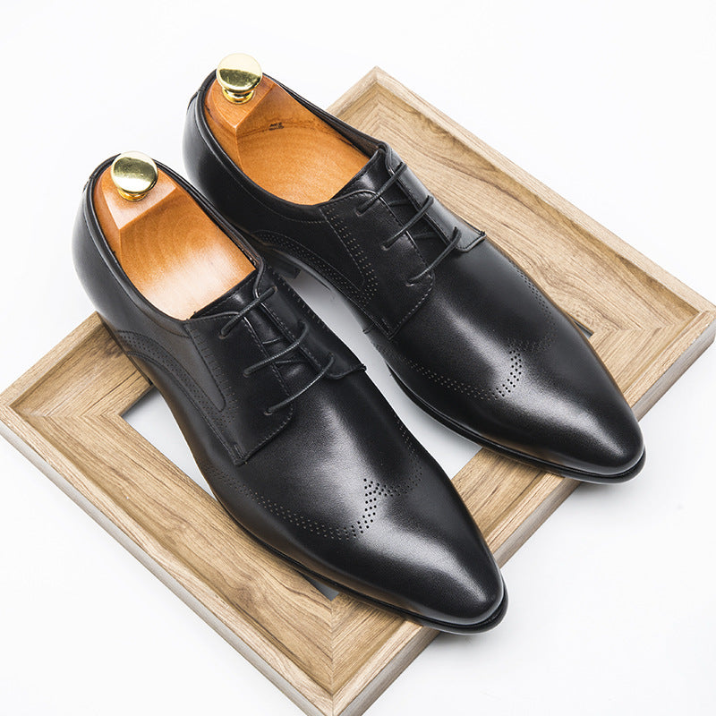 Men Wedding Shoes Lace-up Derby Shoes