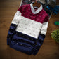 Men's Knitted Sweater - Fake Two-piece Shirt Collar Sweater