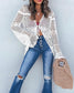 Long Sleeve Woolen Cardigan Net Top