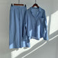 Light-Weight 2-piece Retro Cotton Linen Shirt - Loose Trousers