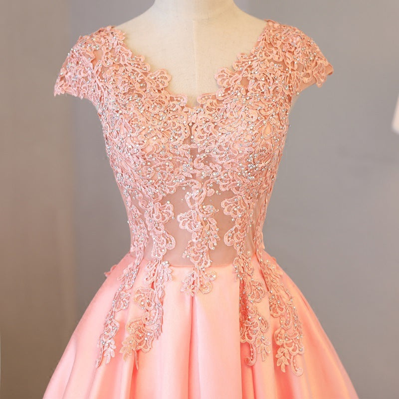 Lace Sticker Evening Dress