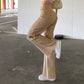 Women Loose Wide-legged All-match Khaki Casual Trousers