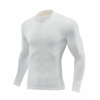 Men's Round-Neck Fitted Long-sleeved T-shirt